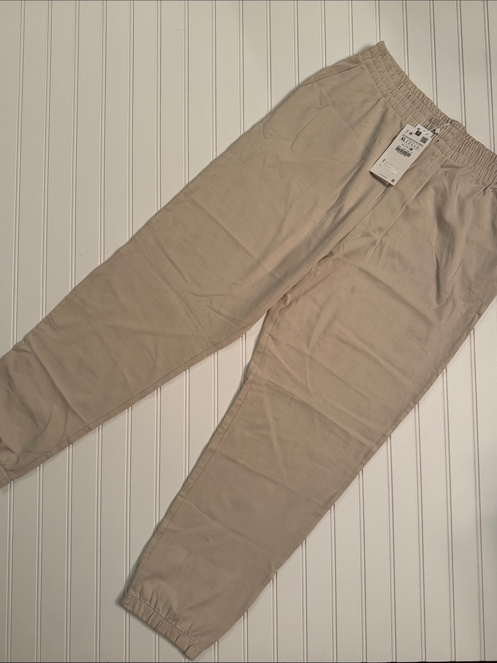 Zara Women’s Light Beige Jogger Pants NWT XL